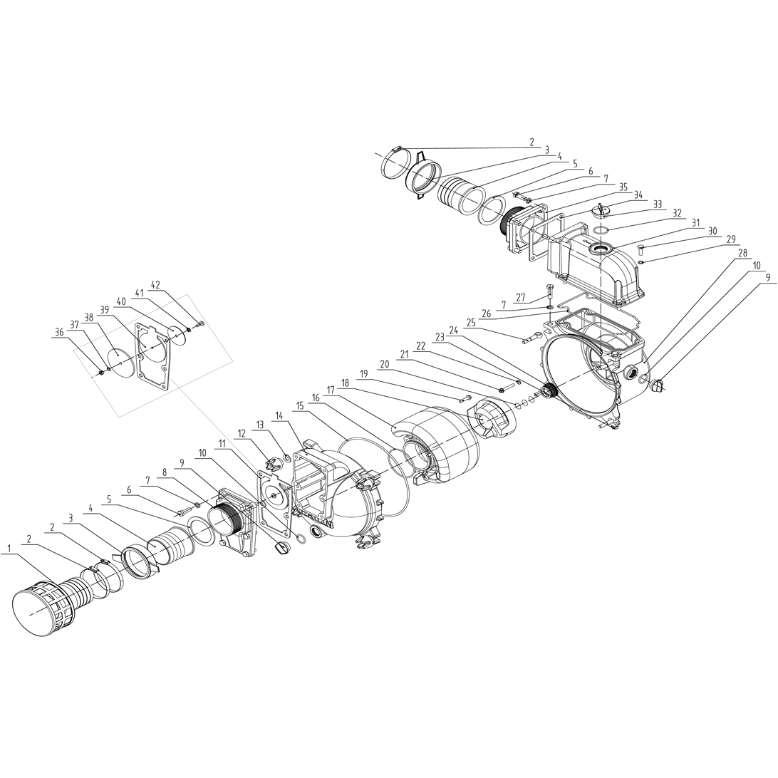 Мотопомпа бензиновая МПГ-1800-100