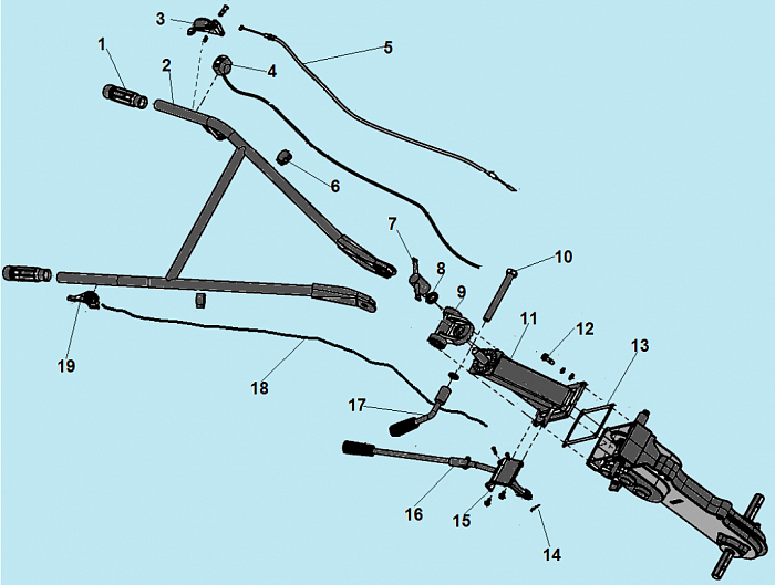 7 РУЧКА - ТРОС ГАЗА  КУЛЬТИВАТОР CHAMPION ВС7714