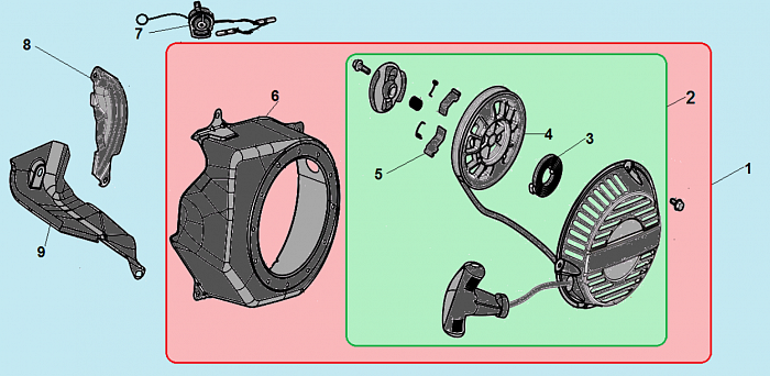 7 СТАРТЕР МОТОПОМПА CHAMPION GTP80